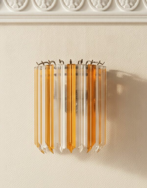 Murano Quadriedri Wall Sconce – 9 Quadriedri Glass – Set of 2