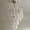Transparent Murano Drop Chandelier – 52 Glass Drops — handblown Murano glass, made in Italy