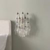Transparent Murano Poliedri Wall Sconces – Set of 2 — handblown Murano glass, made in Italy