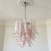 Pink Murano Petal Chandelier – 41 Glass Petals — handblown Murano glass, made to order in Italy