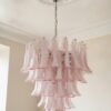 Pink Murano Petal Chandelier – 75 Glass Petals — handblown Murano glass, made to order in Italy