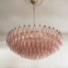 Handblown Pink Murano Poliedri Chandelier – 185 Glasses