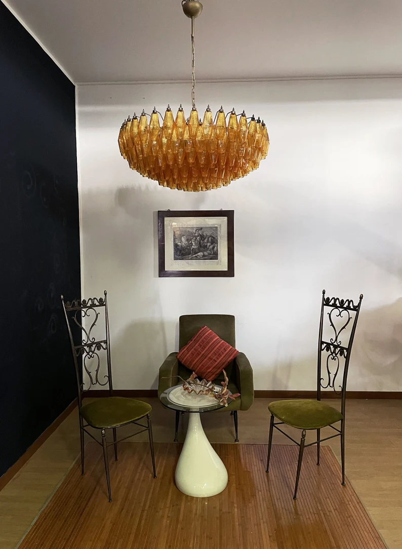 Handblown Murano glass — Poliedri Amber