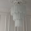 Handblown Etched Murano Tubular Chandelier – 52 Glass Prisms — Murano glass
