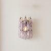 Handblown Purple Murano Poliedri Wall Sconce – Set of 2
