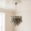 Handblown Smoked Murano Petal Chandelier – 53 Glass Petals