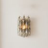 Handblown Smoked Murano Poliedri Wall Sconce – Set of 2