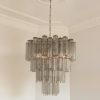 Handblown Smoked Murano Tiered Chandelier – 80 Glasses
