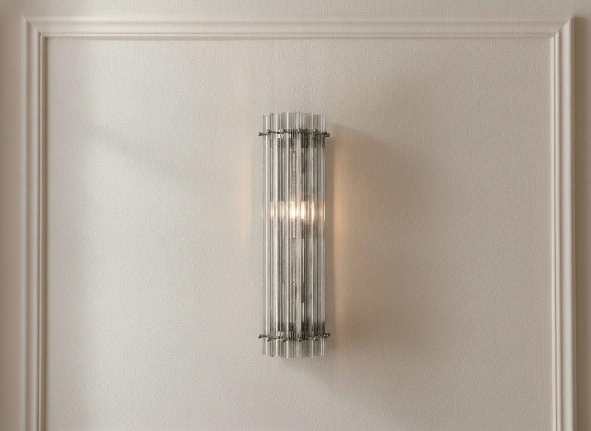 Smoked Murano Triedri Column Wall Sconces – Set of 2 — handblown Murano glass, made to order in Italy