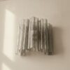 Smoked Murano Tubular Wall Sconce – 5 Glass Tubes – Set of 2 — handblown Murano glass, made to order in Italy