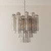 Smoked Murano Tubular Chandelier – 36 Glass Prisms — additional view 3