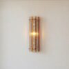Transparent/Amber Murano Triedri Column Wall Sconce – Set of 2 — handblown Murano glass, made to order in Italy