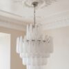 Handblown Transparent Murano Drops Chandelier – 85 Glass Drops