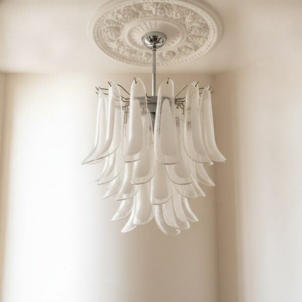 Murano Petal Chandelier – 41 Glass Petals — handblown Murano glass, made in Italy