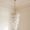 Handblown Transparent Murano Petal Chandelier – 83 Glass Petals