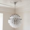 Handblown Transparent Murano Poliedri Chandelier – 140 Poliedri Glass