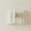 Transparent Murano Tube Wall Sconces – 5 Glass Tubes – Set of 2 — handblown Murano glass, made to order in Italy