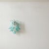 Turquoise Murano Petal Wall Sconce – 10 Glass Petals – Set of 2 — handblown Murano glass, made to order in Italy