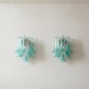 Murano Petal Wall Sconce – 10 Glass Petals – Set of 2 — handblown Murano glass, made in Italy