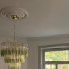Handblown Two-Coloured Tubular Chandelier – 48 Prisms (Made to Order) in a Swedish home — ODO Items