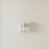 White Alabaster Murano Tube Wall Sconces – 5 Glass Tubes – Set of 2 — handblown Murano glass, made to order in Italy