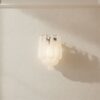 White Murano Drops Wall Sconce – 10 Glass Drops – Set of 2 — handblown Murano glass, made to order in Italy