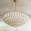 Handblown White Murano Poliedri Chandelier – 185 Poliedri Glass