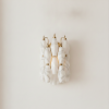 Handblown White Murano Poliedri Wall Sconces – Set of 2