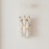 White Murano Poliedri Wall Sconces – Set of 2 — handblown Murano glass, made to order in Italy