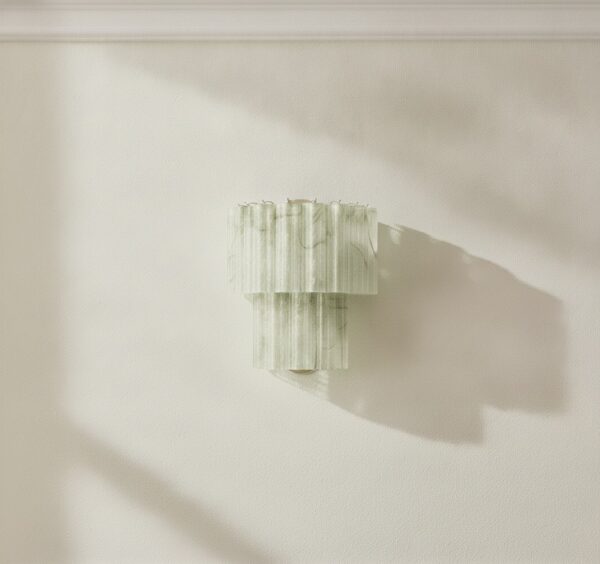 Wisteria Murano Tube Wall Sconces – 13 Glass Tubes – Set of 2 — handblown Murano glass, made to order in Italy