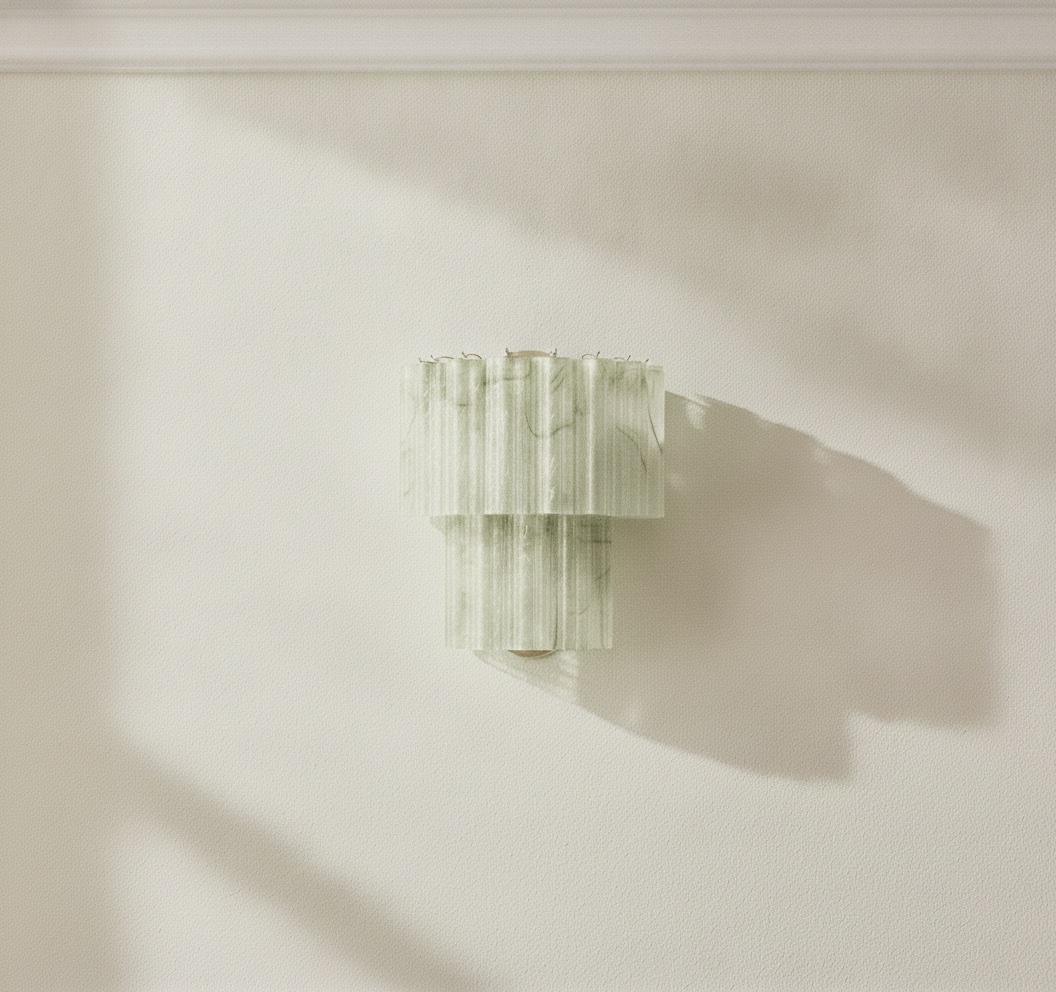 Wisteria Murano Tube Wall Sconces – 13 Glass Tubes – Set of 2 — handblown Murano glass, made to order in Italy