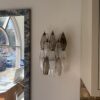 Transparent and Smoked Murano Poliedri Wall Lamp in the ODO Items showroom