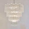 Transparent Corteccia Murano Tiered Chandelier – 80 Glass Tubes — additional view